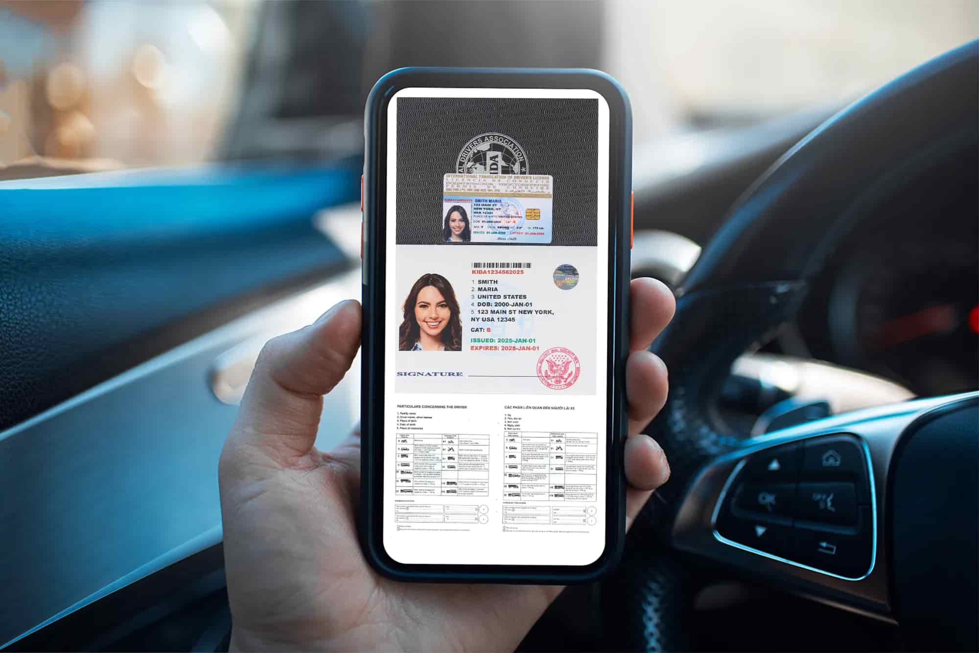 Digital license on smartphone